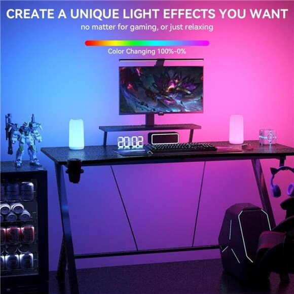 Touch Bedside Lamp RGB Color Changing 3 Way Dimmable Nightstand Bedroom Table La - Picture 6 of 7